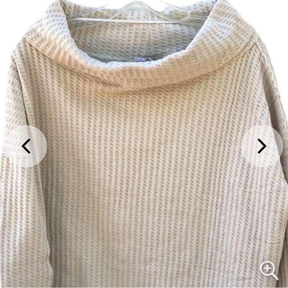 Free People Cream Cowl Neck Sweater - Picture 2 of 6